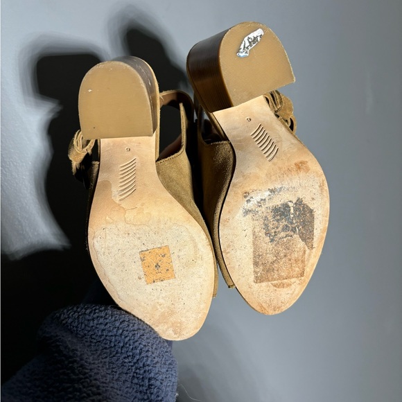 Paige Mimi Suede Block Heel Sandals Womens Size 6 - Picture 5 of 6